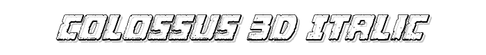 Colossus 3D Italic font